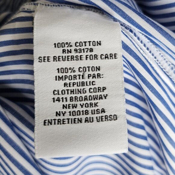 Magaschoni Women's Long Sleeve Striped Oversized Shirt | Cotton Blue White | NEW - Picture 11 of 12